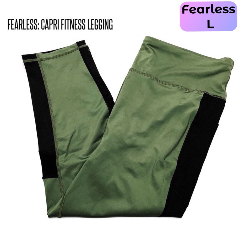 LuLaRoe Rise Fearless Capri Fitness Leggings, L